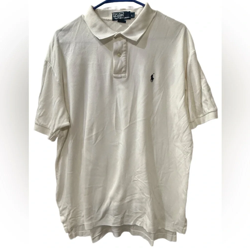 EUC Polo by Ralph Lauren Polo Shirt, Size Large, White - Picture 2 of 5